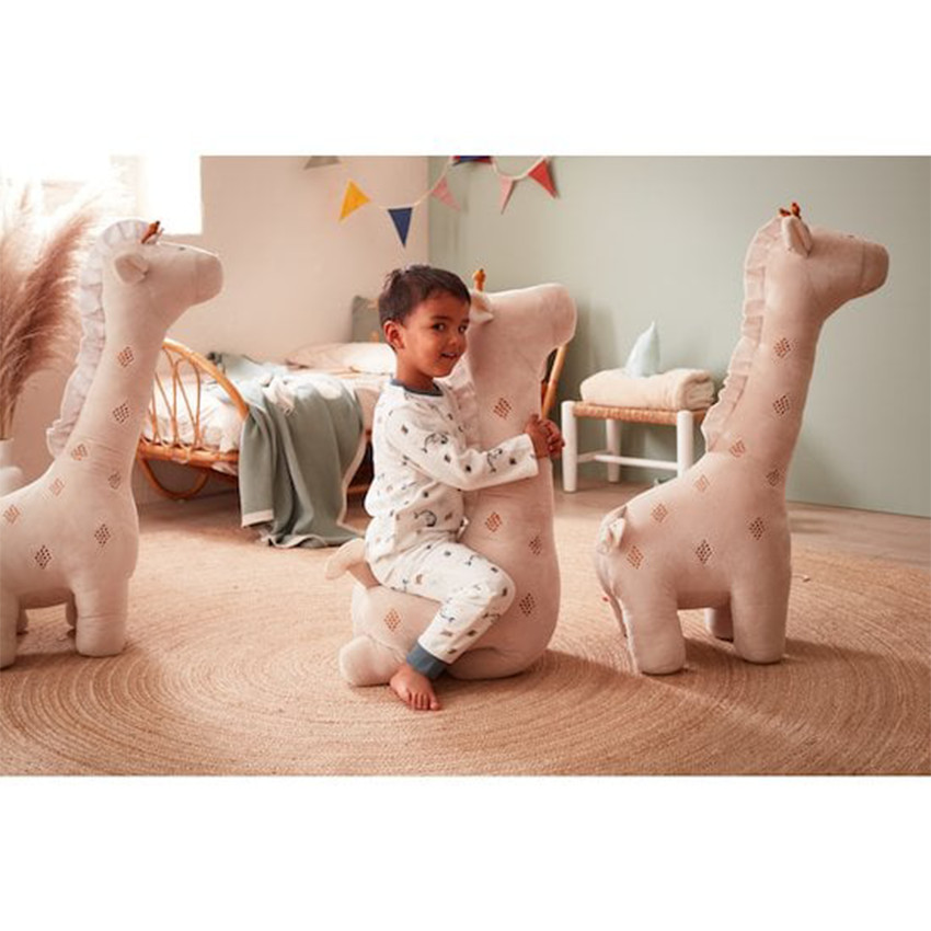 Peluche Tiga Extra Large 120cm veloudoux Beige Tiga Stegi Ops 