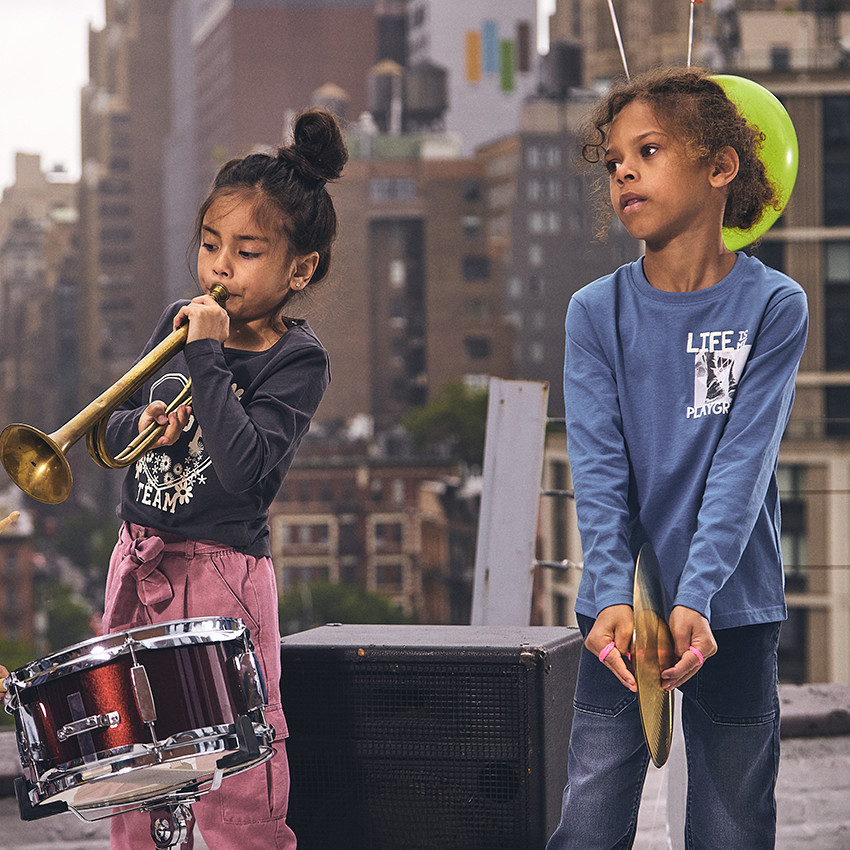 Lange mouwen T-shirt met fantasieprint voor meisjes 