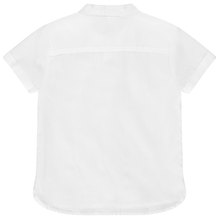 Chemise manches courtes à col mao 