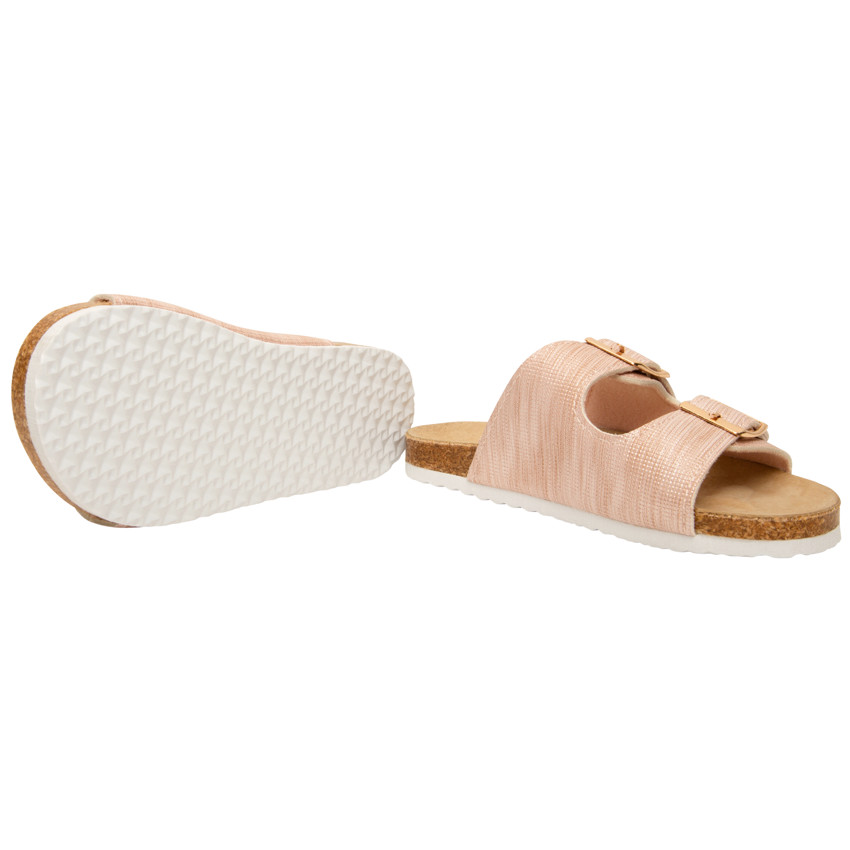 Roze sandalen met dubbele gespen voor meisjes 