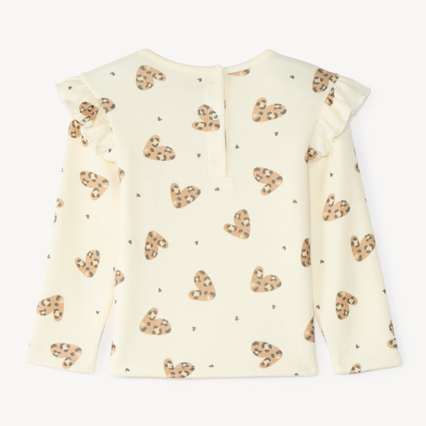 T-shirt manches longues bébé fille imprimé fantaisie 