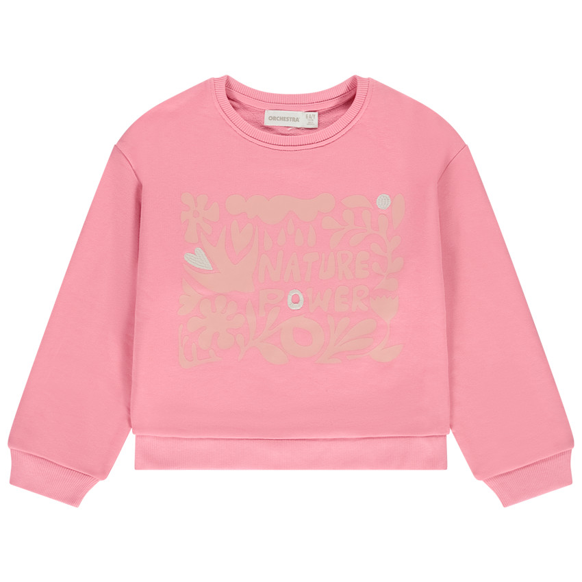 Sweat court oversize print fantaisie pour fille 