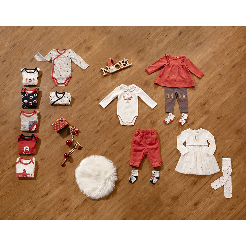 Legging en coton print élans pailletés esprit Noël 