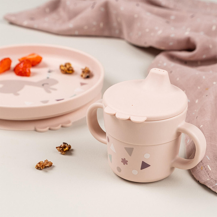 Maaltijdset 3-delige met zuignap Foodie Celebration Roze 