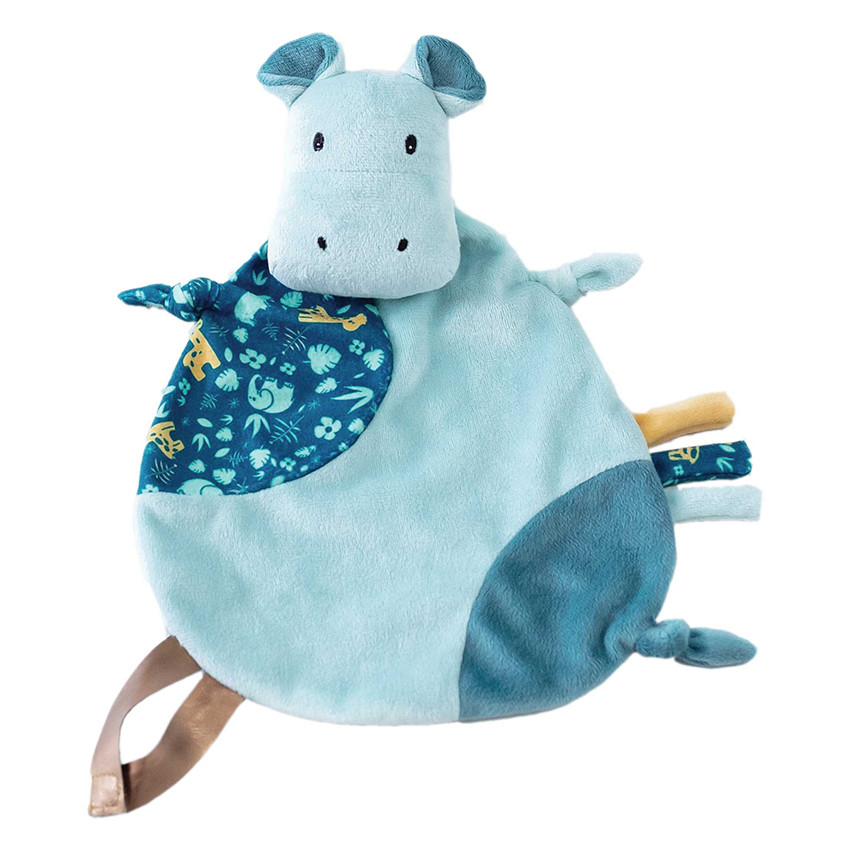 Doudou attache-sucette Zanimo Nini l'Hippo 