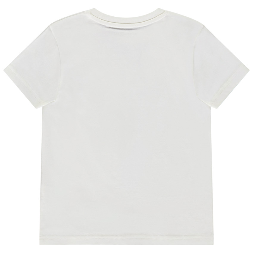 T-shirt manches courtes uni avec print fantaisie pour garçon  