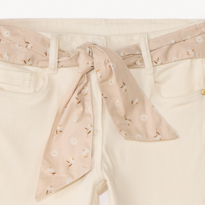 Slim jeans met een gevlochten riem voor meisjes 