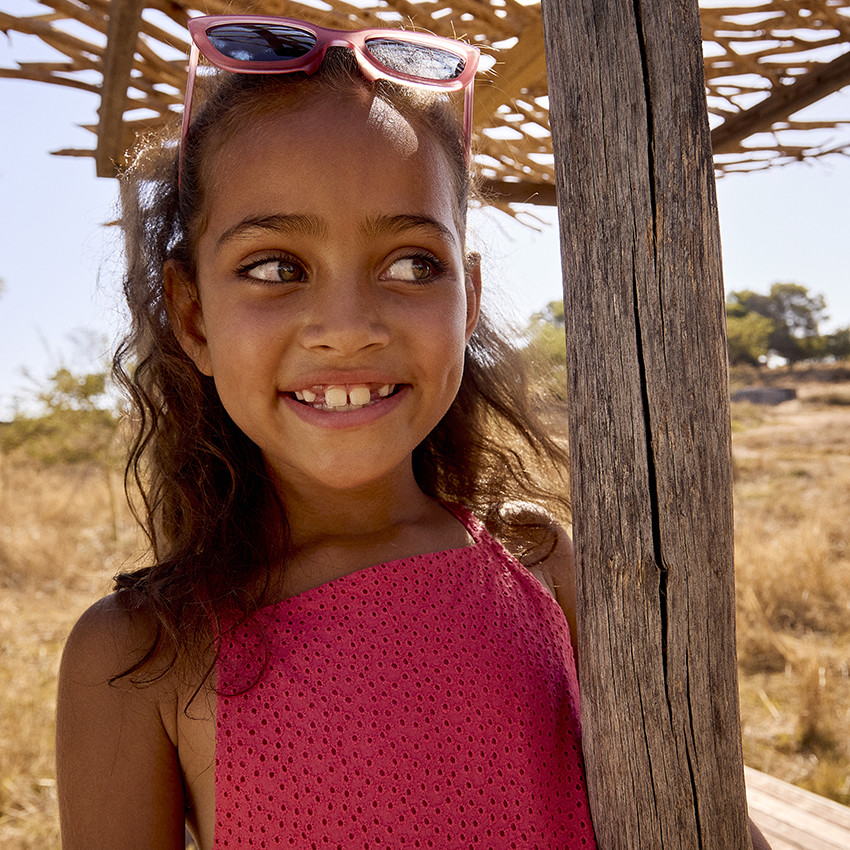 Mouwloze jurk met Engels borduursel voor meisjes 