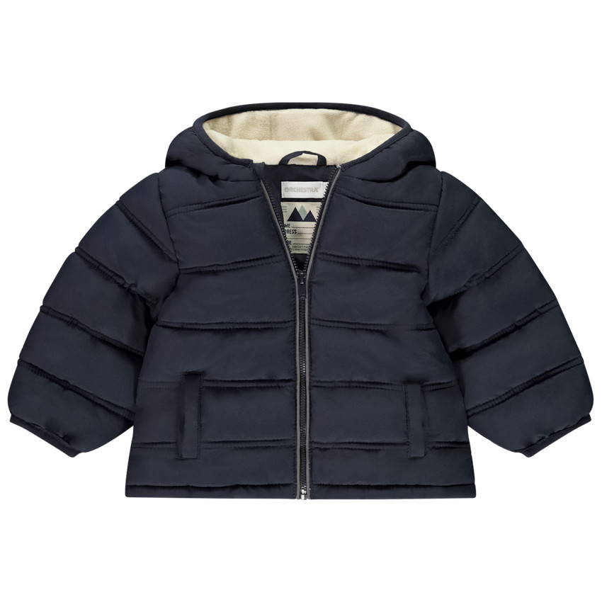 Donsjas in effen kleur met microfleece voering voor meisjes 