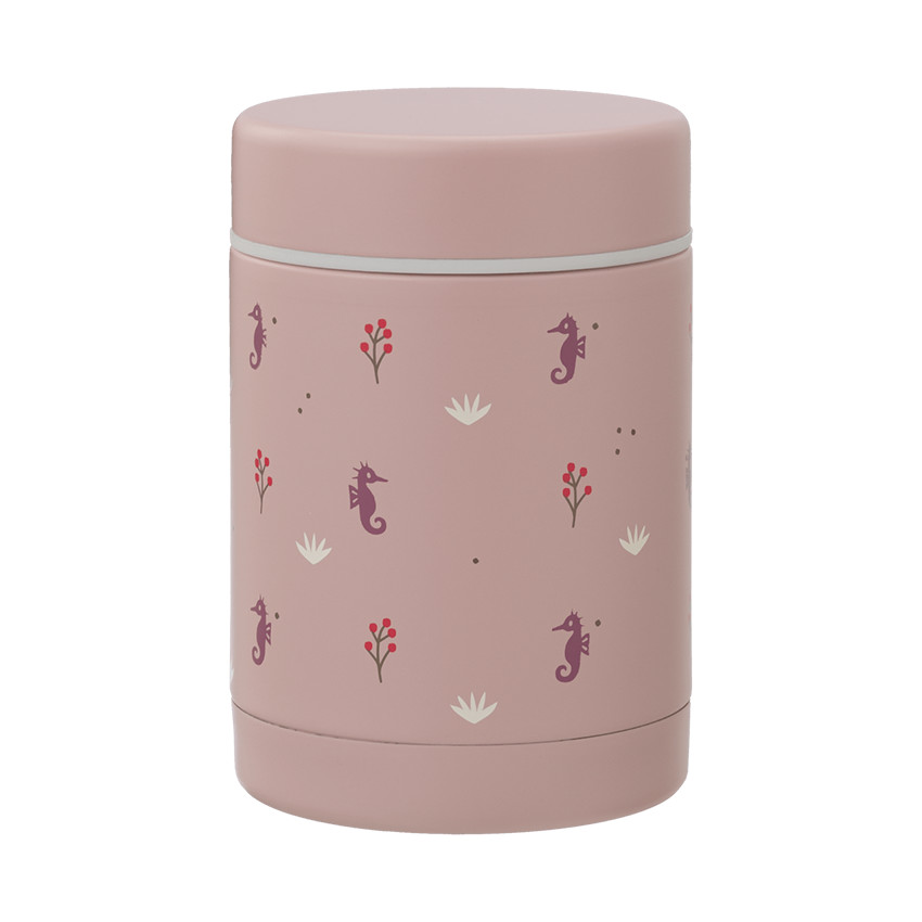 Pot alimentaire isotherme 300ml Hippocampe Rose  