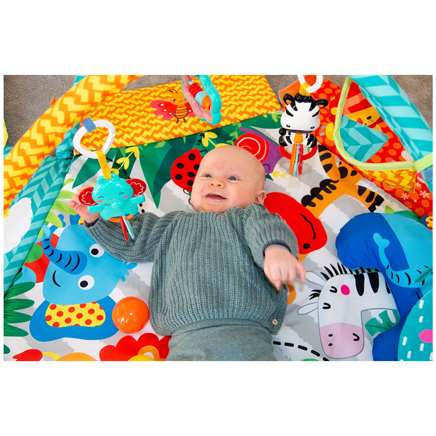 Tapis d'éveil avec balles  Carnaval de la jungle 