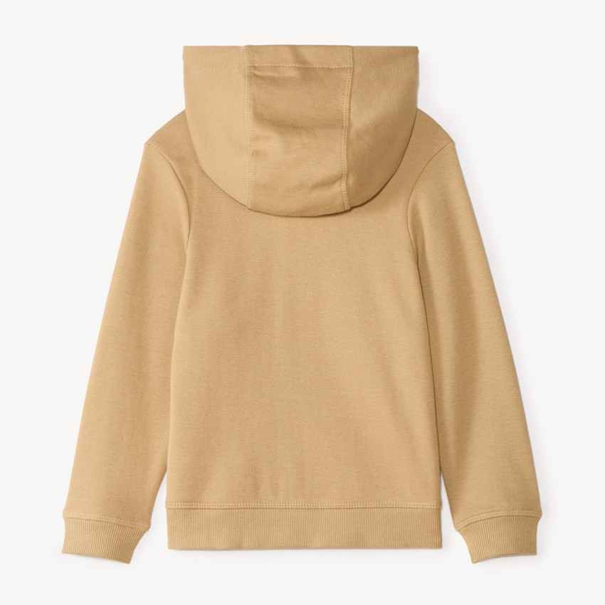 Gilet uni à capuche et poches zippées pour garçon 