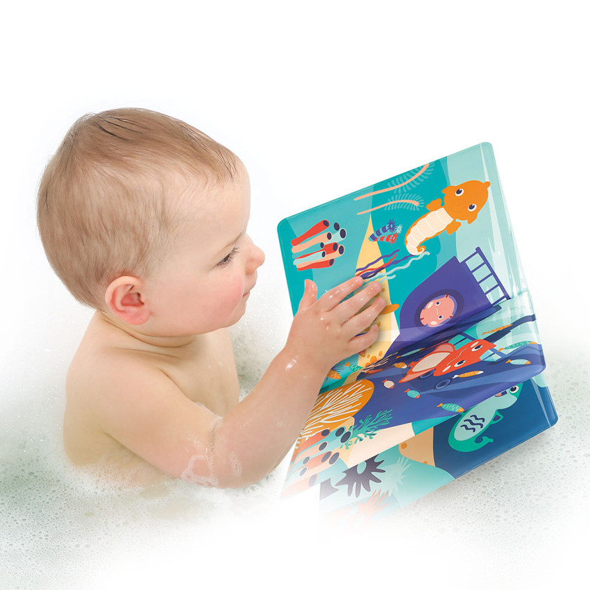 Badboek met 5 marionetten van zeedieren 