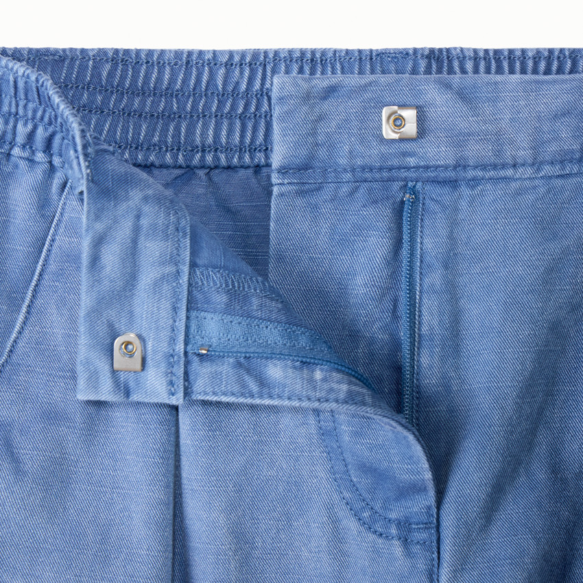 Meisjes cargo twill broek met riem 