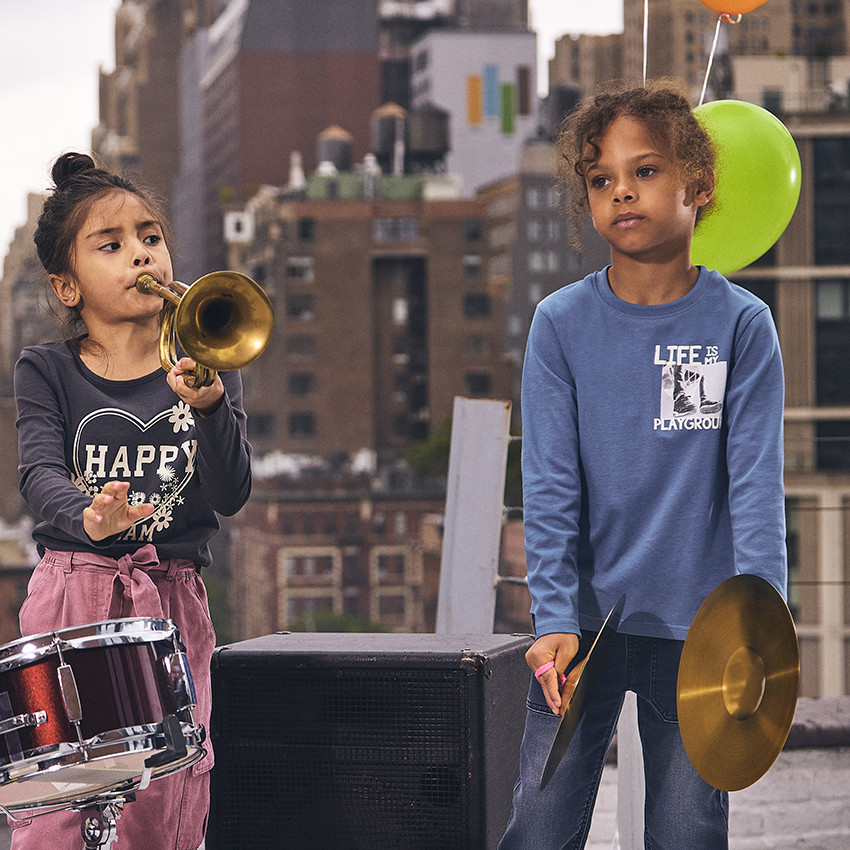 Lange mouwen T-shirt met fantasieprint voor meisjes 