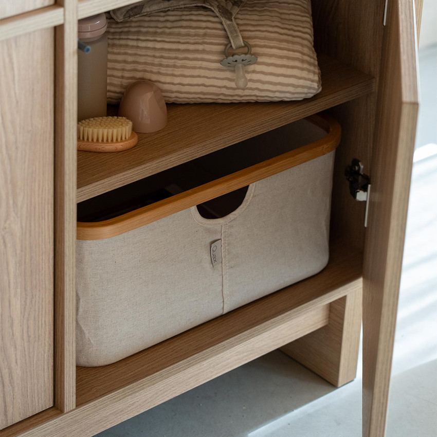 Panier de rangement Kyo Natural Wood/Beige 