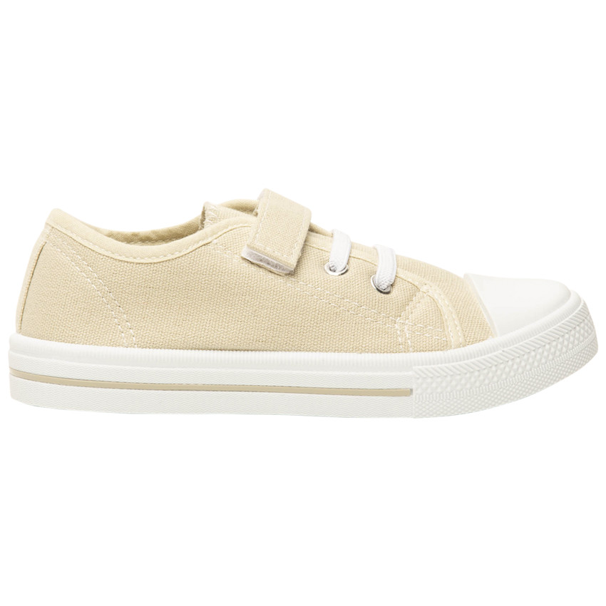 Lage sneakers van stof met elastische veters en klittenband voor jongens 