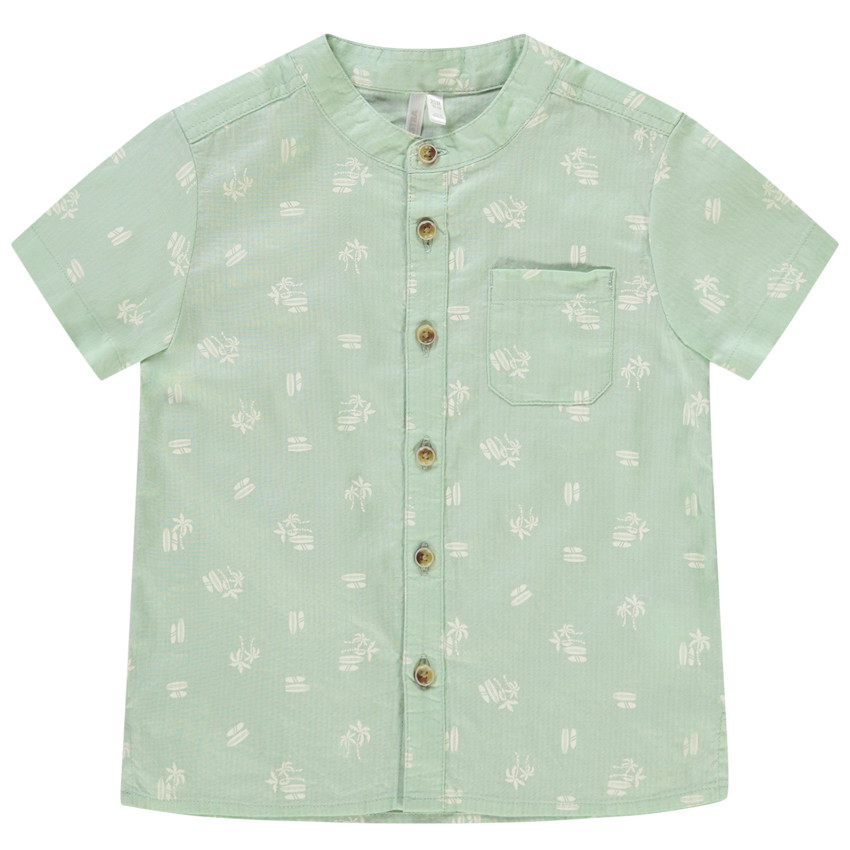 Hemd met korte mouwen surfprint voor baby jongen 