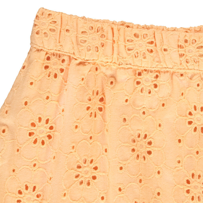 Jupe volantée en broderie anglaise pour fille 