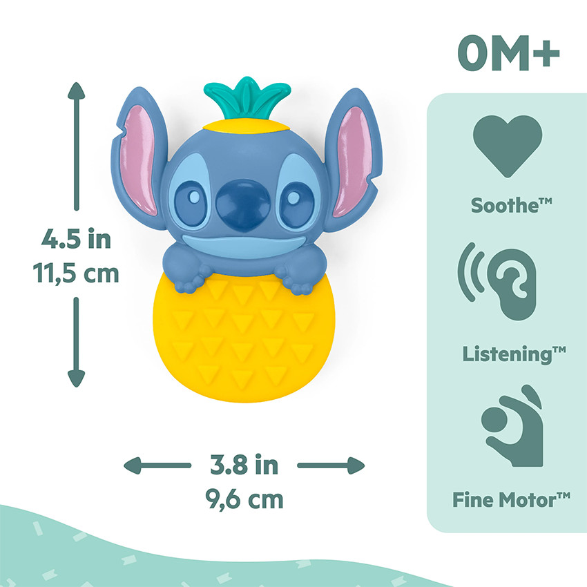 Anneau de dentition et hochet Stitch Disney Ananas 