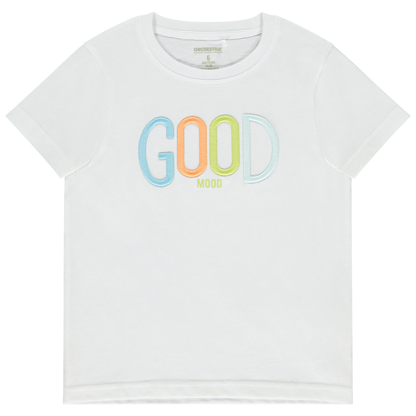 T-shirt manches courtes à broderie 3D pour garçon 