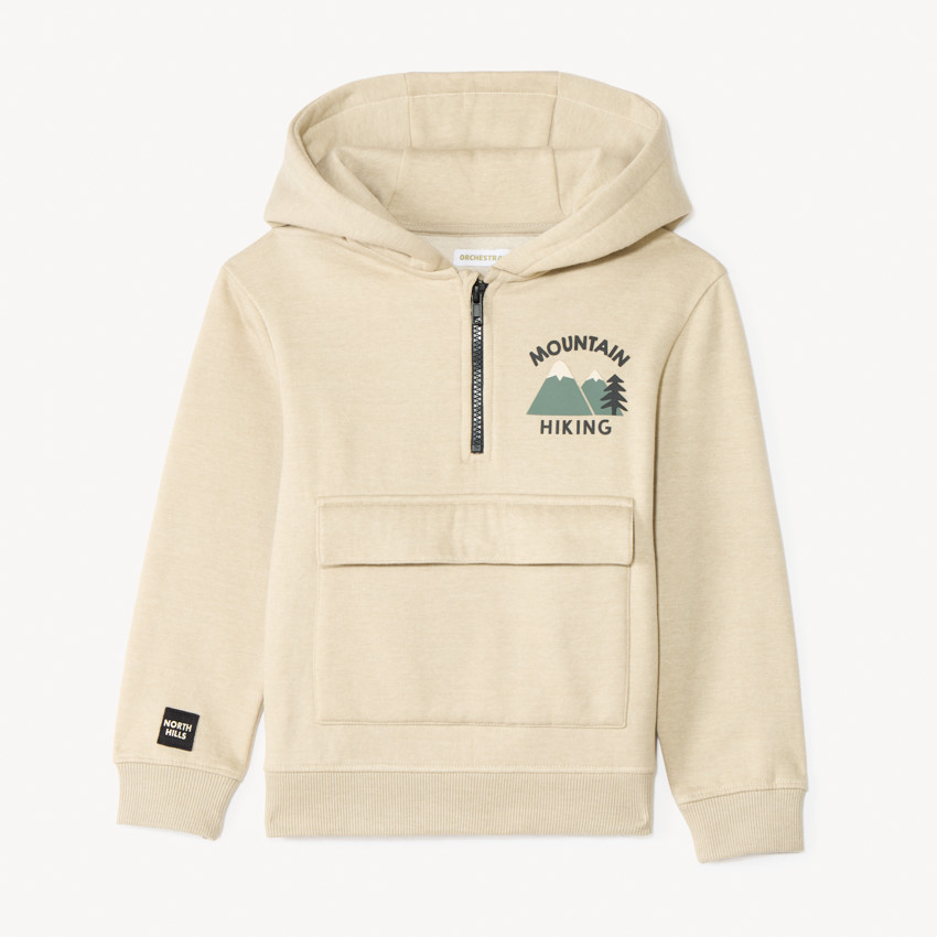 Sweat molleton zippé à capuche pour garçon 