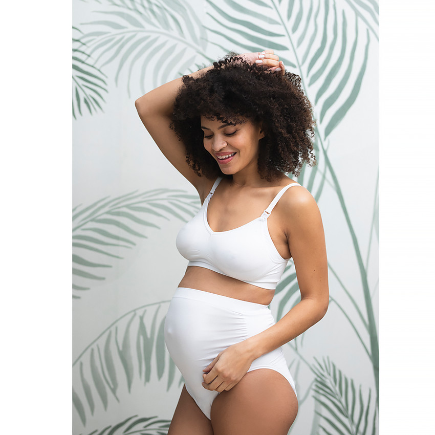 Culotte de grossesse taille haute sans coutures en microfibre 