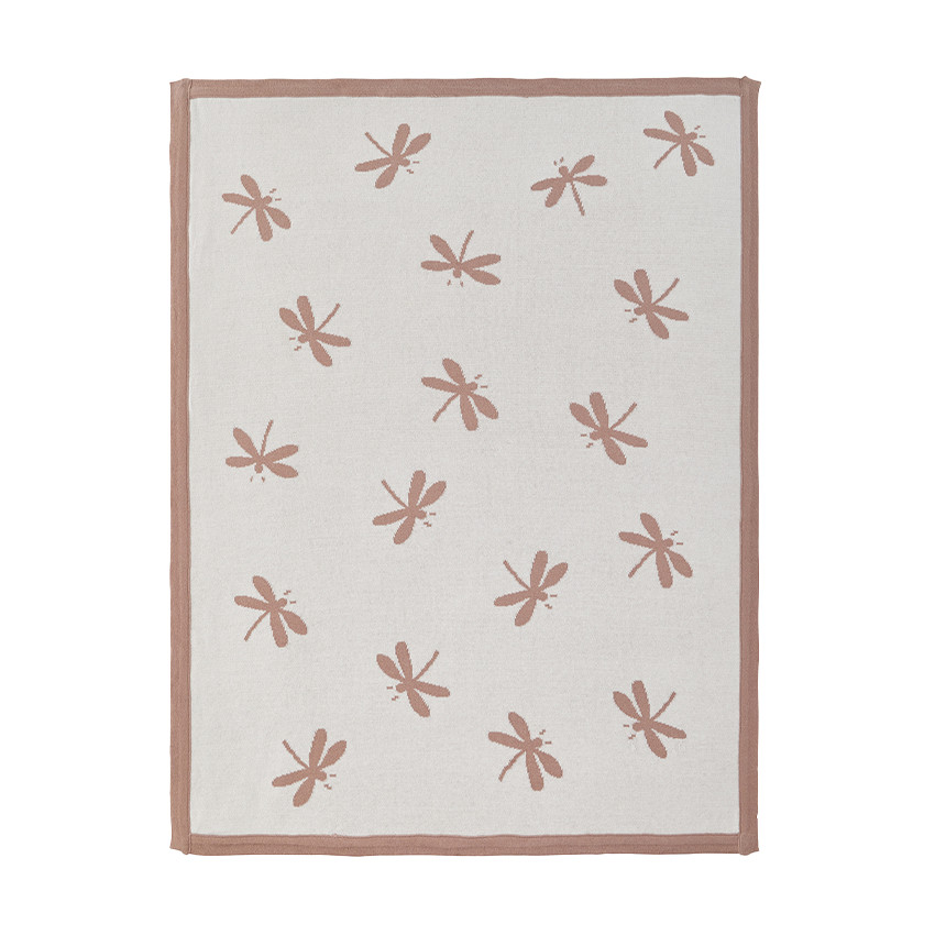 Couverture en tricot 75 x 100 cm libellules Popsie, Gigi & Louli 