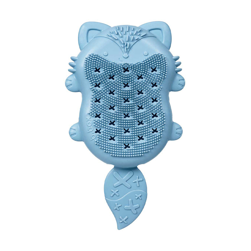 Brosse de bain Rebard avec éponge anti croûtes de lait bleu 