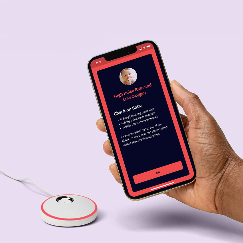 Pack babyphone vidéo Cam 2 + chaussette connectée Dream Sock menthe 