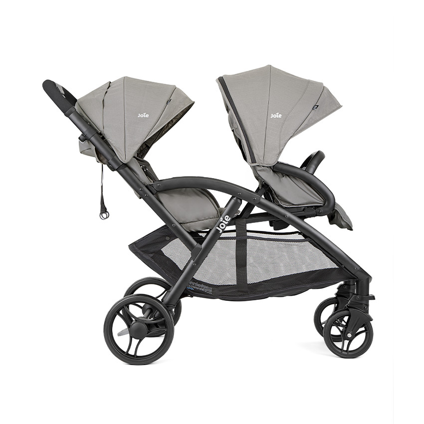 Poussette double pour jumeaux Evalite Duo pebble 