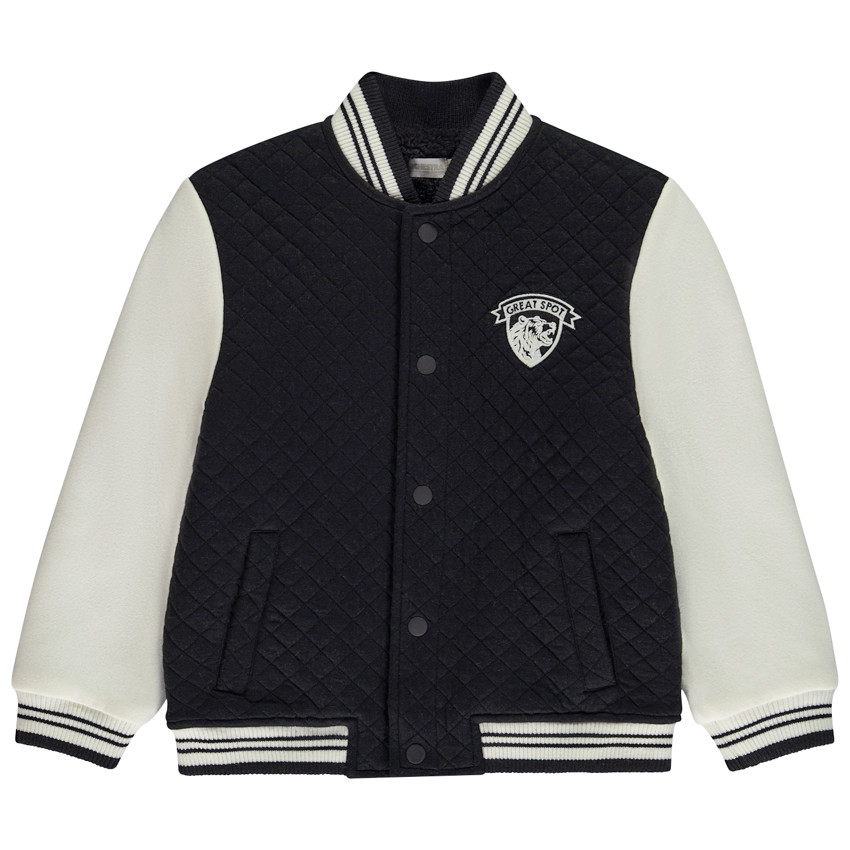 Gilet teddy matelassé effet color block pour garçon 