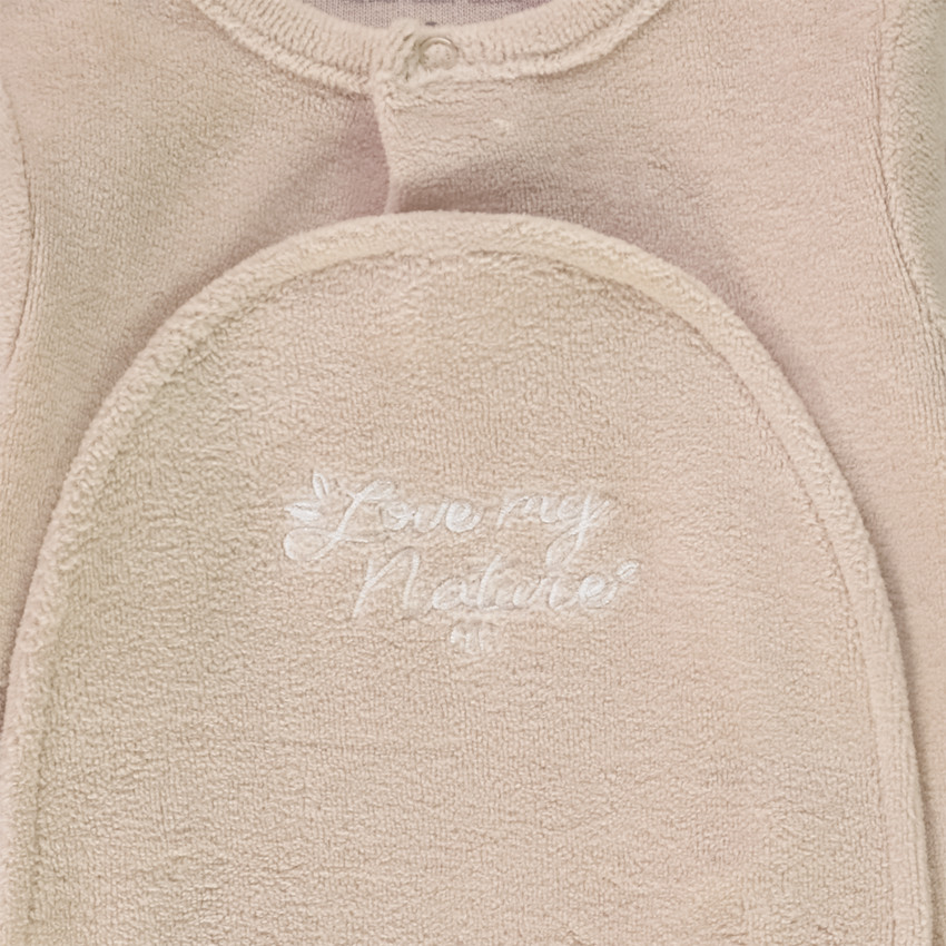 Dors-bien en velours avec broderie pour bébé 