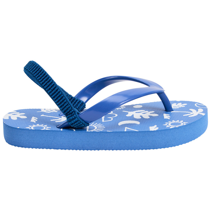 Slippers met print voor jongens met bandje volgens maat 