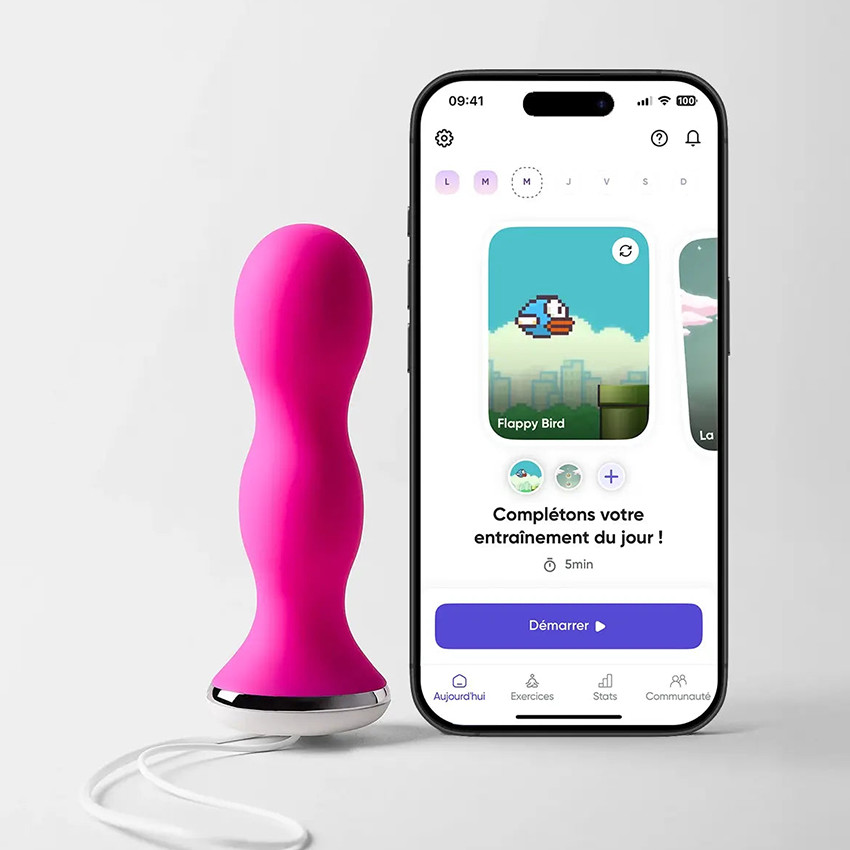 Sonde Care de renforcement périnéal connectée Rose 