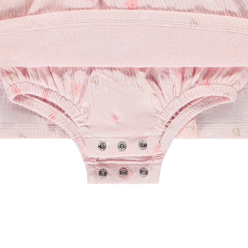 Robe body effet 2 en 1 manches courtes fantaisie pour bébé fille 