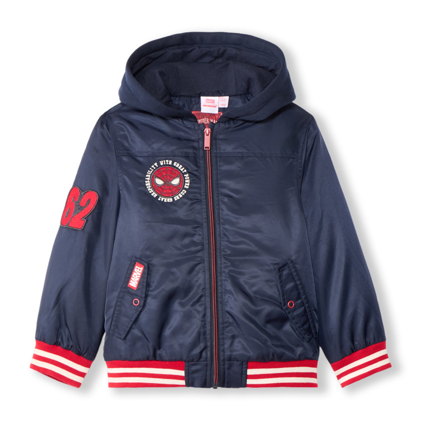 Blouson teddy à capuche Spider-Man Marvel pour garçon 