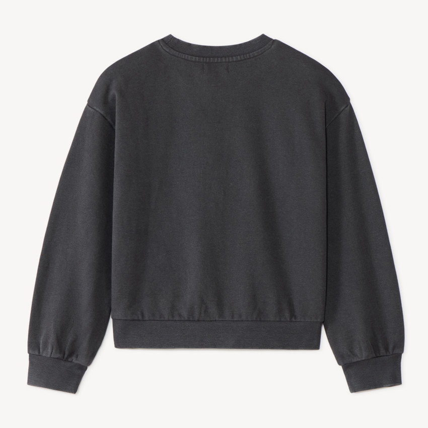Sweat oversize molleton fille broderie fantaisie 