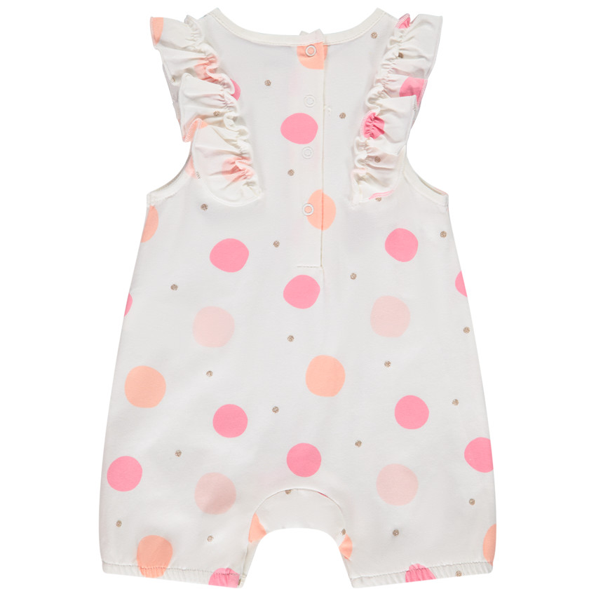 Combinaison courte imprimé pois pour bébé fille 