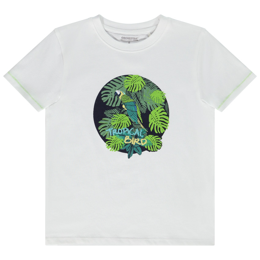 T-shirt manches courtes print perroquet pour garçon 
