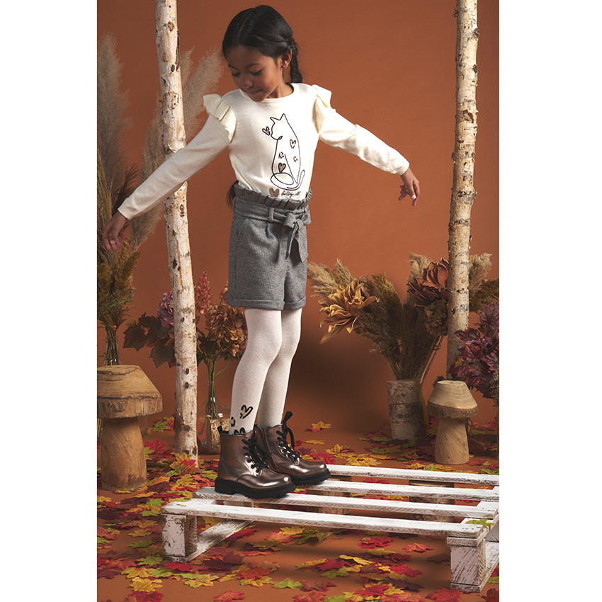 Lot de 2 paires de collants épais fantaisie pour fille  