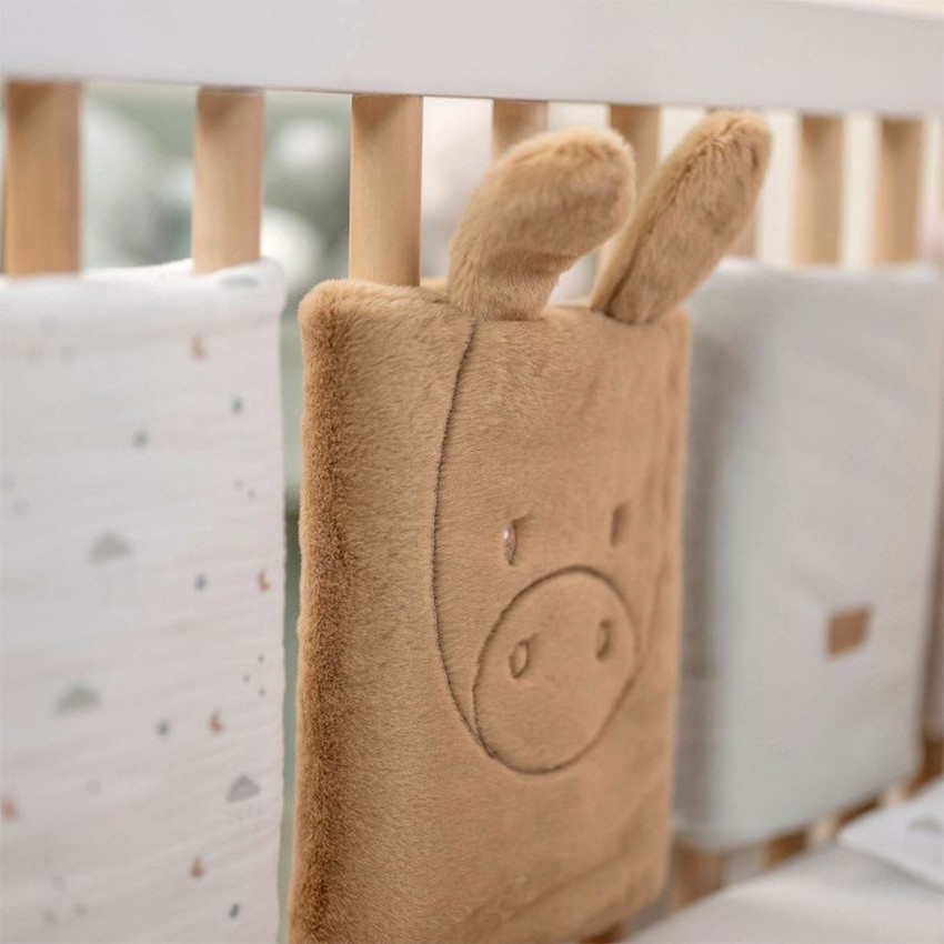 Set van 6 spijlenbeschermers voor babybed en park 