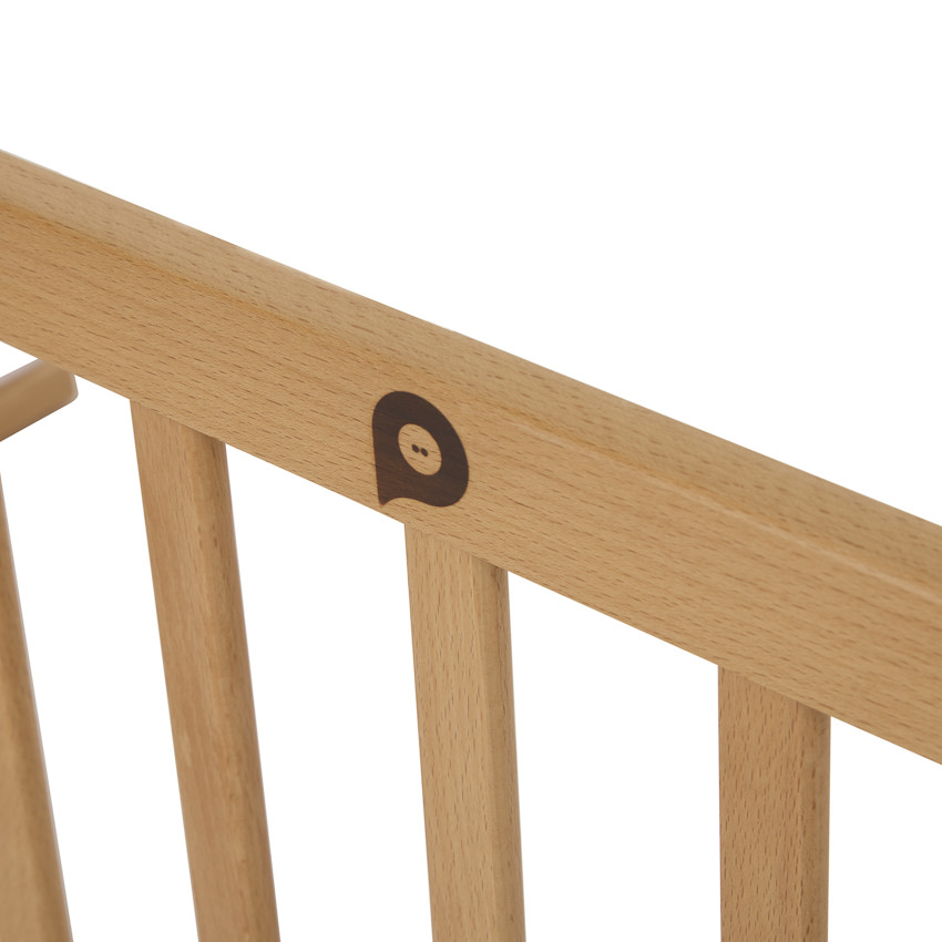 Barrière de lit en bois de hêtre 120 x 40 cm 