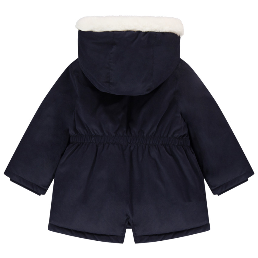 2-in-1-parka met sherpa voering en zakken voor baby meisjes. 