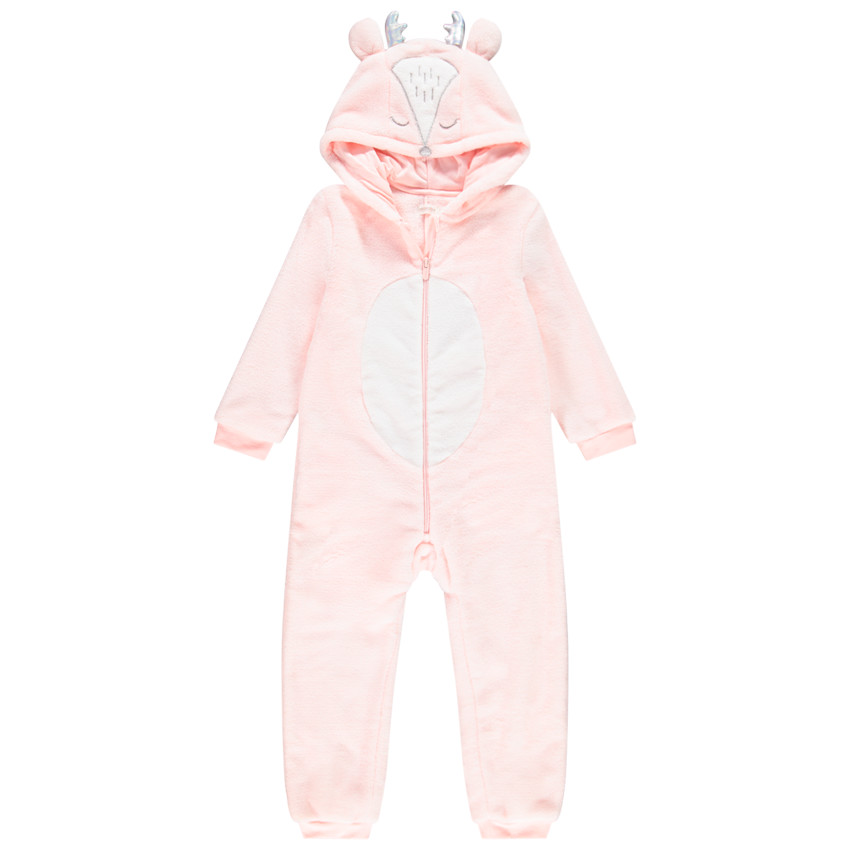 Eland-onesie in sherpa voor meisjes 