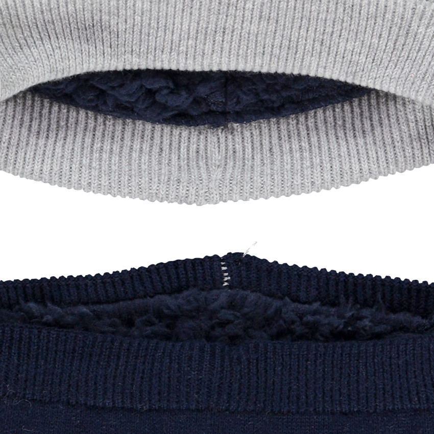 Ensemble bonnet et snood doublés sherpa pour bébé garçon 