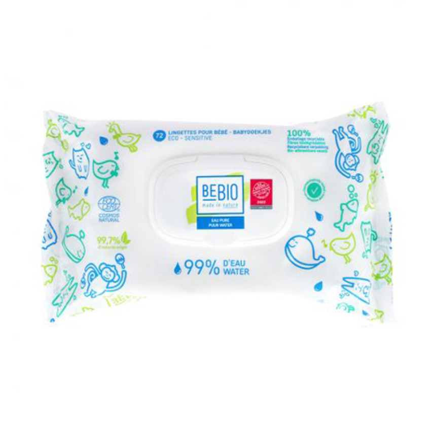 Lingettes bébé 99% d'eau x72 