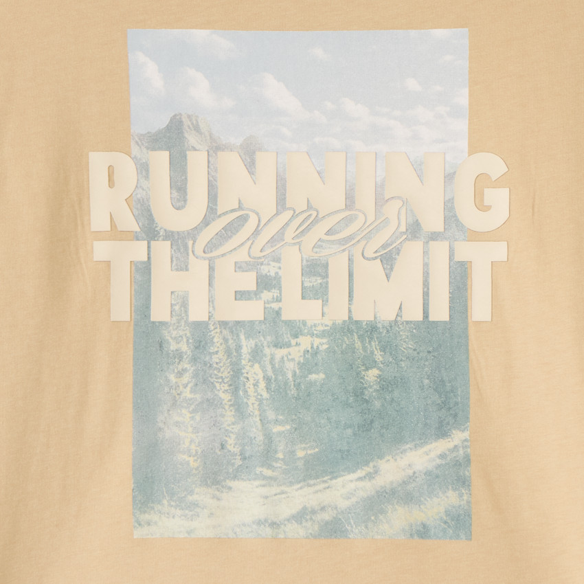 T-shirt manches longues oversize photoprint montagne garçon 