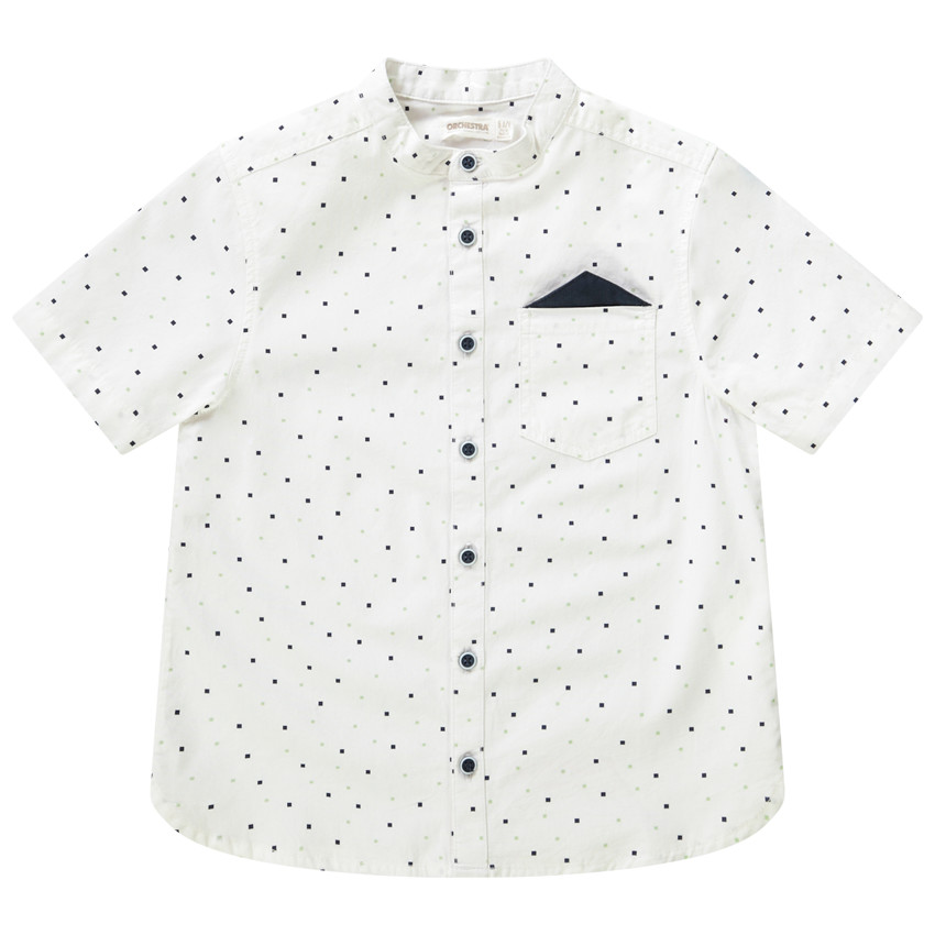 Chemise manches courtes imprimée + mouchoir pour garçon 