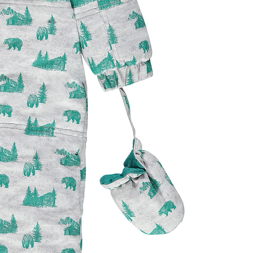 Combinaison pilote de ski imprimée doublée micropolaire 